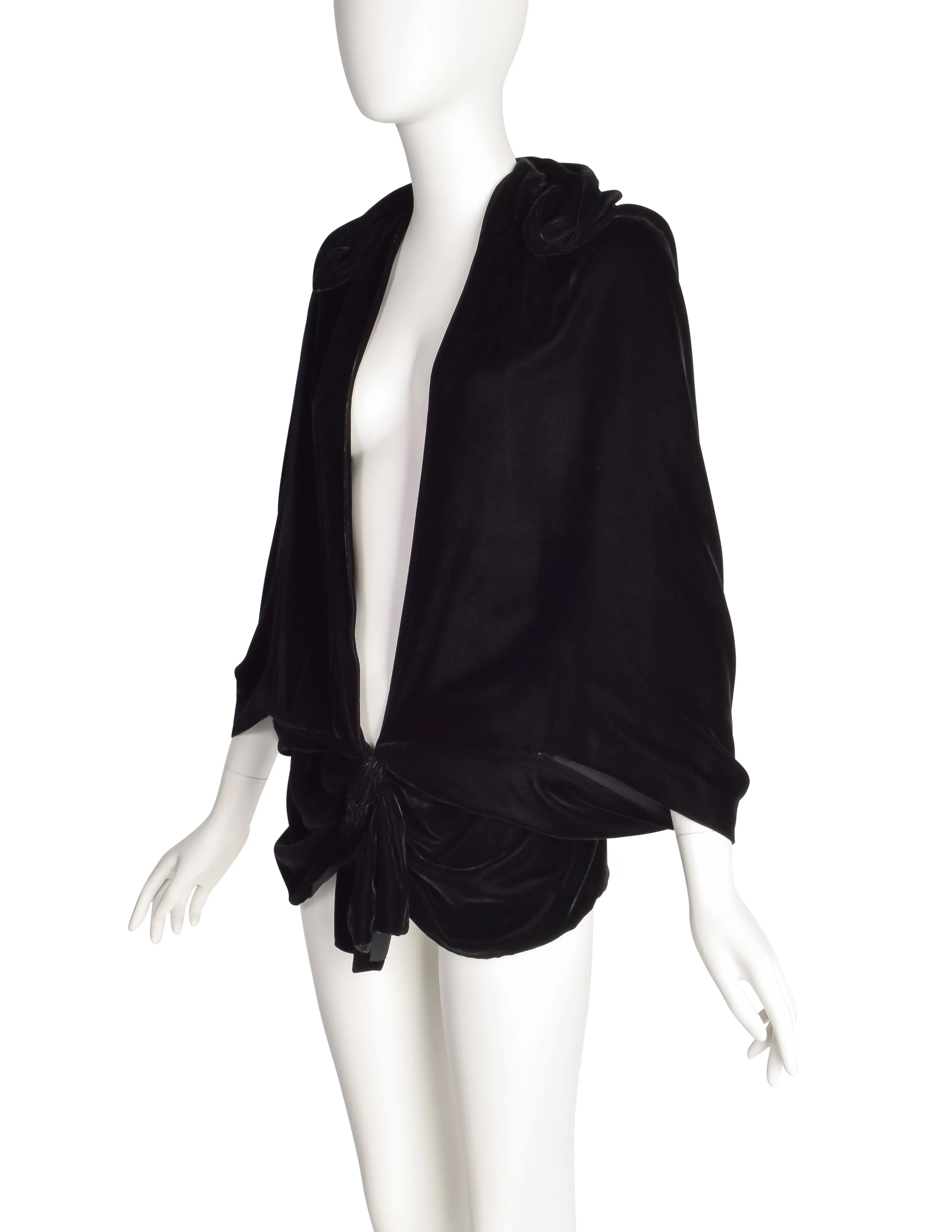 The Vogue Vintage 1930s Silk Velvet Draping Jacket