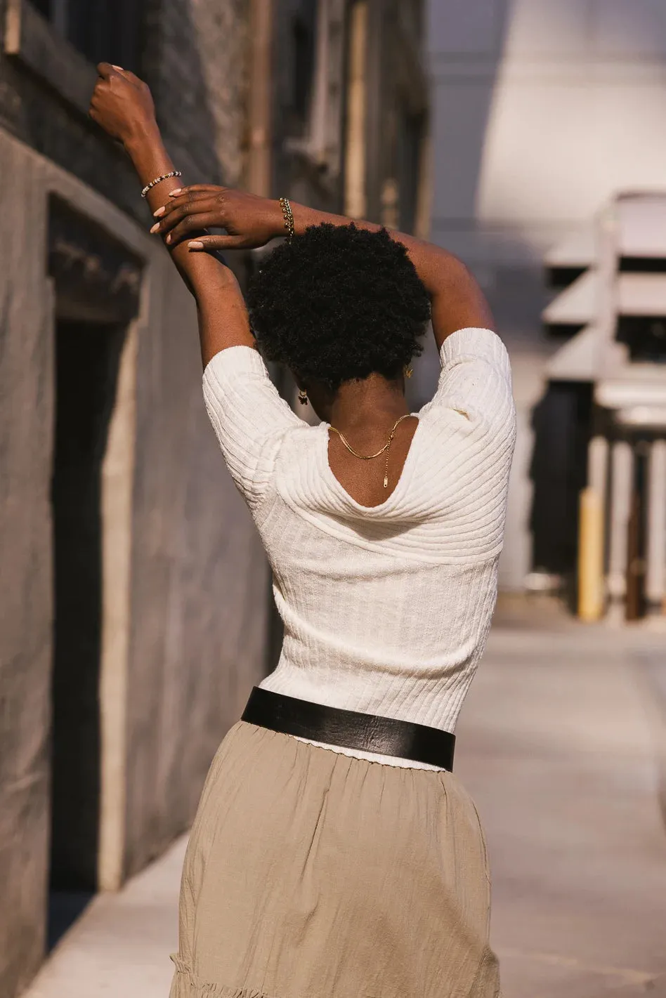 Toni Sweater Top in Cream - FINAL SALE