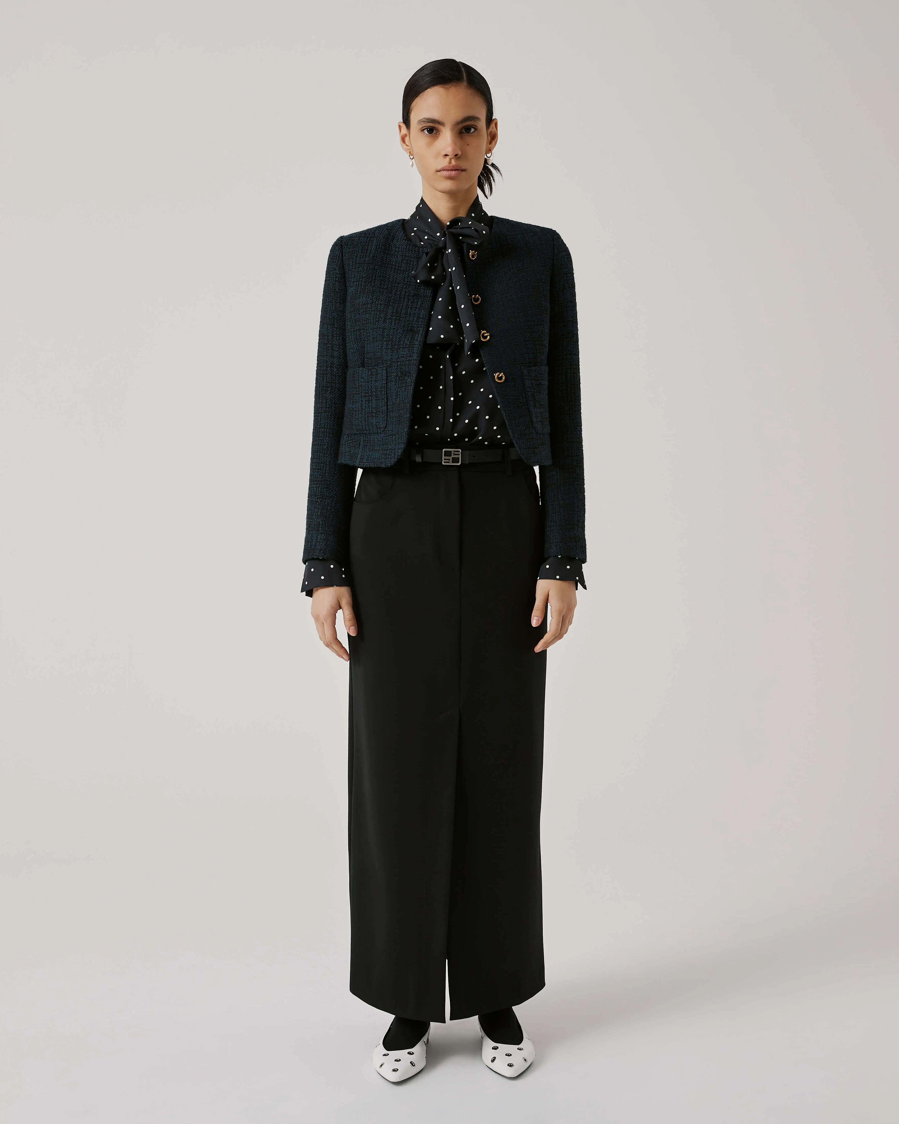 Twill Pencil Skirt