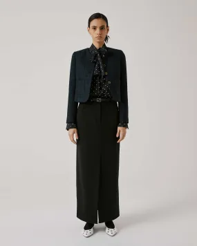Twill Pencil Skirt