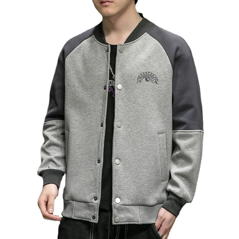 Varsity Bomber Jacket Baseball Jacket Men's Spring and Autumn Youth Student Pilot Jacket Men