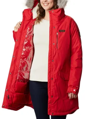 women's Plain Long Thermal Jacket,Red
