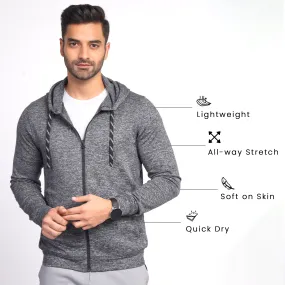 Work-Desk Melange Midgrey Cationi Zipper Jacket